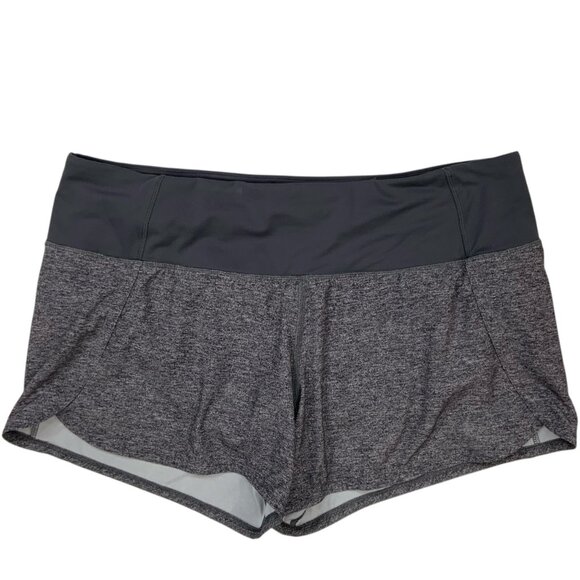 Lululemon Run Times Shorts 8 Heather Lux Multi Black Mid Rise Built In Brief - Picture 14 of 14